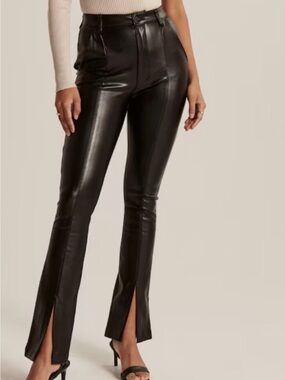 Abercrombie & Fitch Black Faux Leather Pants